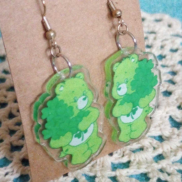 Care Bears Green Bear Earrings - Picture 2 of 3